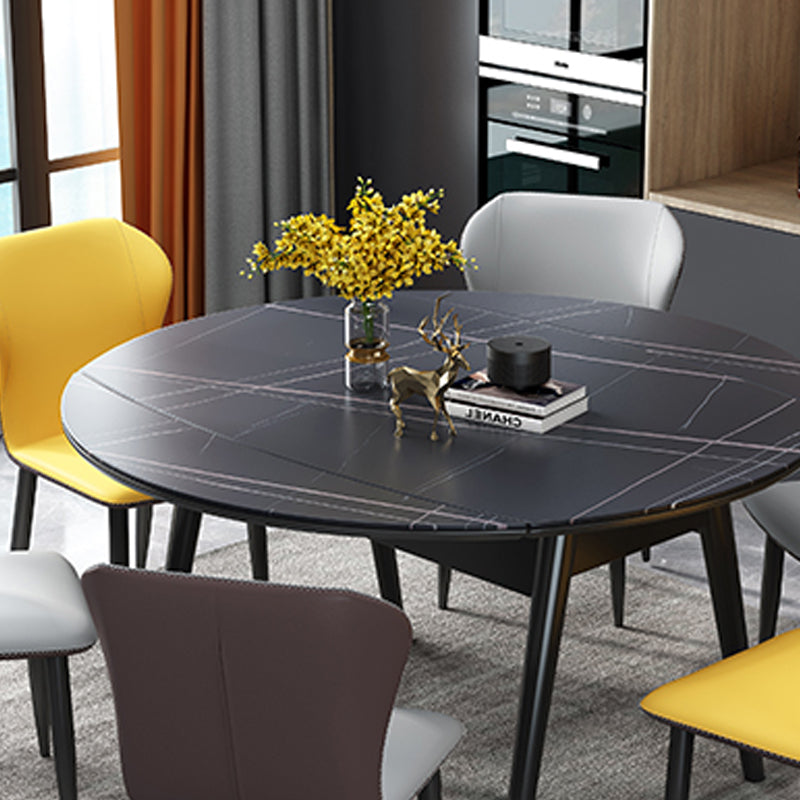 Modern Stone Scalable Dining Table Rubber Leg for Dining Room Clearhalo 'Dining Tables & Seating' 'Dining Tables' 'dining_table' 'furn' 'furn_dining_table' 'Furniture' 'Kitchen & Dining Furniture' 7470354