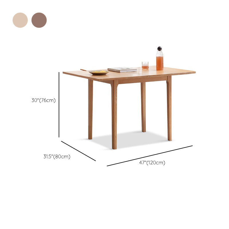 Contemporary Rectangle Dining Table Solid Wood Dining Room Table