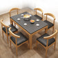 Modern Stone Rectangle Dining Table Rubber Wood Base for Dining Room Clearhalo 'Dining Tables & Seating' 'Dining Tables' 'dining_table' 'furn' 'furn_dining_table' 'Furniture' 'Kitchen & Dining Furniture' 7470369