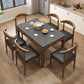 Modern Stone Rectangle Dining Table Rubber Wood Base for Dining Room Clearhalo 'Dining Tables & Seating' 'Dining Tables' 'dining_table' 'furn' 'furn_dining_table' 'Furniture' 'Kitchen & Dining Furniture' 7470370