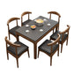 Modern Stone Rectangle Dining Table Rubber Wood Base for Dining Room Clearhalo 'Dining Tables & Seating' 'Dining Tables' 'dining_table' 'furn' 'furn_dining_table' 'Furniture' 'Kitchen & Dining Furniture' 7470371