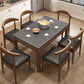 Modern Stone Rectangle Dining Table Rubber Wood Base for Dining Room Clearhalo 'Dining Tables & Seating' 'Dining Tables' 'dining_table' 'furn' 'furn_dining_table' 'Furniture' 'Kitchen & Dining Furniture' 7470372