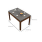Modern Stone Rectangle Dining Table Rubber Wood Base for Dining Room Clearhalo 'Dining Tables & Seating' 'Dining Tables' 'dining_table' 'furn' 'furn_dining_table' 'Furniture' 'Kitchen & Dining Furniture' 7470380