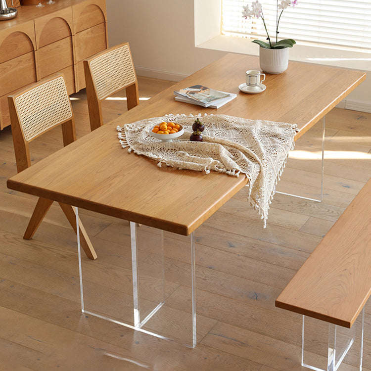 Solid Wood Dinette Table Contemporary Rectangle Dining Room Table