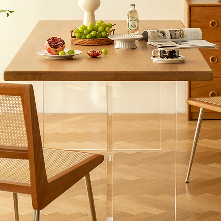 Solid Wood Dinette Table Contemporary Rectangle Dining Room Table