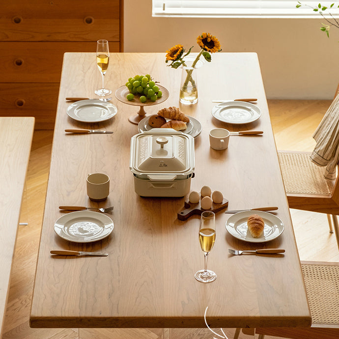 Solid Wood Dinette Table Contemporary Rectangle Dining Room Table