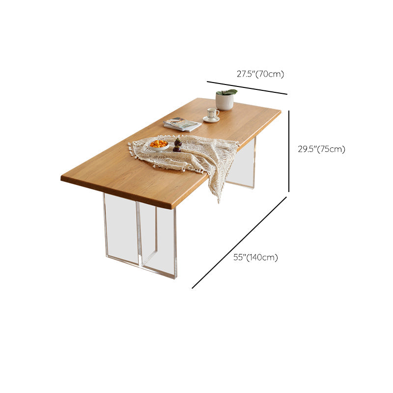 Solid Wood Dinette Table Contemporary Rectangle Dining Room Table