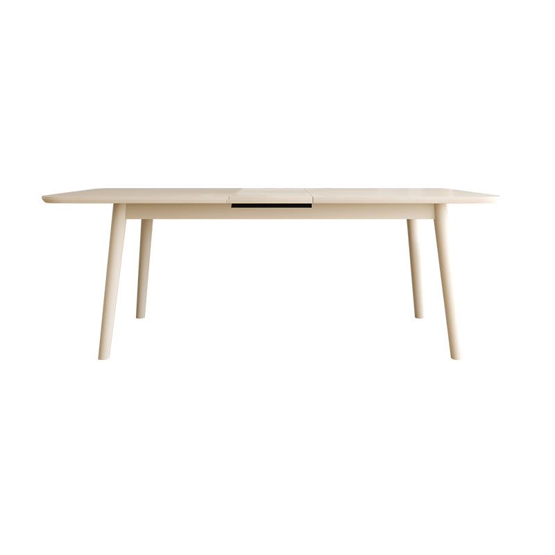 White Rectangle Dining Room Table Modern Dinner Room Kitchen Table Without Chairs Clearhalo 'Dining Tables & Seating' 'Dining Tables' 'dining_table' 'furn' 'furn_dining_table' 'Furniture' 'Kitchen & Dining Furniture' 7470395