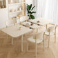 White Rectangle Dining Room Table Modern Dinner Room Kitchen Table Clearhalo 'Dining Tables & Seating' 'Dining Tables' 'dining_table' 'furn' 'furn_dining_table' 'Furniture' 'Kitchen & Dining Furniture' 7470396