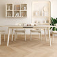 White Rectangle Dining Room Table Modern Dinner Room Kitchen Table Clearhalo 'Dining Tables & Seating' 'Dining Tables' 'dining_table' 'furn' 'furn_dining_table' 'Furniture' 'Kitchen & Dining Furniture' 7470398