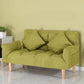 Adjustable Sofa Stationary Square Arm Seating for Living Room 47"L x 22"W x 27.5"H Light Green Cotton and Linen Clearhalo 'furn' 'furn_sofas' 'Furniture' 'Living Room Furniture' 'Sofa' 'sofas' 7470542