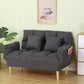 Adjustable Sofa Stationary Square Arm Seating for Living Room 47"L x 22"W x 32"H Dark Gray Cotton and Linen Clearhalo 'furn' 'furn_sofas' 'Furniture' 'Living Room Furniture' 'Sofa' 'sofas' 7470552