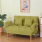 Adjustable Sofa Stationary Square Arm Seating for Living Room 47"L x 22"W x 32"H Light Green Cotton and Linen Clearhalo 'furn' 'furn_sofas' 'Furniture' 'Living Room Furniture' 'Sofa' 'sofas' 7470554