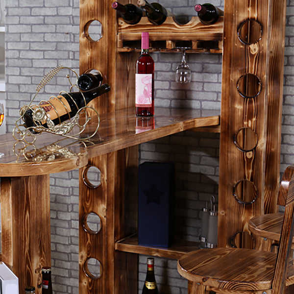Traditional Wooden Bar Dining Table Ellipse Shape Bar Table for Kitchen Clearhalo 'Bar Furniture' 'Bar Tables' 'bar_tables' 'furn' 'furn_bar_tables' 'Furniture' 'Kitchen & Dining Furniture' 7471201