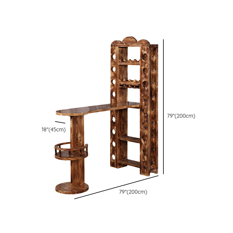 Traditional Wooden Bar Dining Table Ellipse Shape Bar Table for Kitchen Clearhalo 'Bar Furniture' 'Bar Tables' 'bar_tables' 'furn' 'furn_bar_tables' 'Furniture' 'Kitchen & Dining Furniture' 7471207