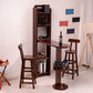 Moderner Bar-Esstisch aus Gummiholz, Ellipsen-Bartisch für die Küche