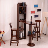 Mesa de comedor de barra de madera de goma moderna mesa de barra de elipse para cocina