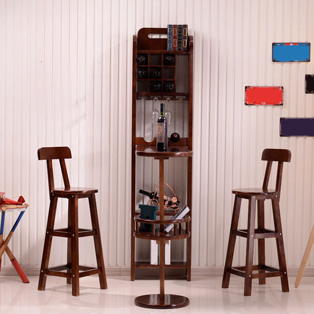 Moderner Bar-Esstisch aus Gummiholz, Ellipsen-Bartisch für die Küche