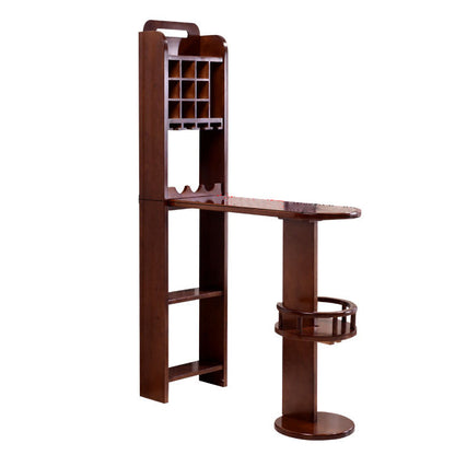 Moderner Bar-Esstisch aus Gummiholz, Ellipsen-Bartisch für die Küche