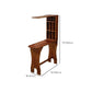 Traditional Indoor Bar Table Solid Wood Bar Table with Wine Glass Holders Clearhalo 'Bar Furniture' 'Bar Tables' 'bar_tables' 'furn' 'furn_bar_tables' 'Furniture' 'Kitchen & Dining Furniture' 7471233