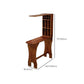 Traditional Indoor Bar Table Solid Wood Bar Table with Wine Glass Holders Clearhalo 'Bar Furniture' 'Bar Tables' 'bar_tables' 'furn' 'furn_bar_tables' 'Furniture' 'Kitchen & Dining Furniture' 7471236