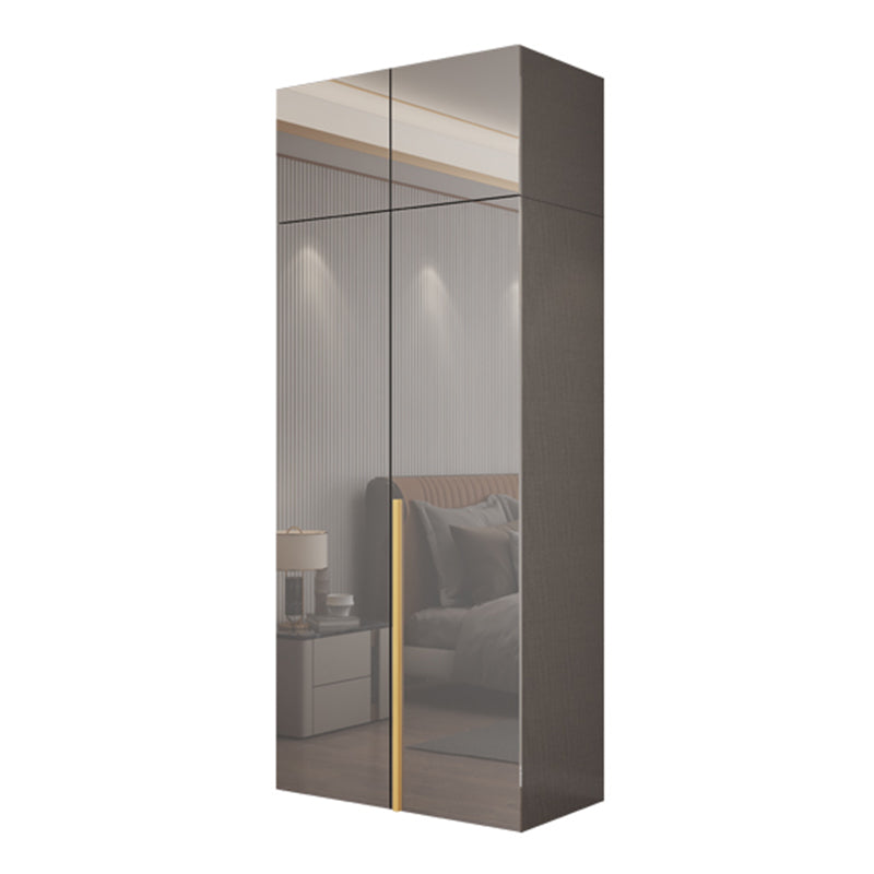 Engineered Wood Wardrobe Closet with Shelves Modern Wardrobe Cabinet for Home Armoire with Top Cabinet Clearhalo 'Armoires & Wardrobes' 'armoires_wardrobes' 'Bedroom Furniture' 'furn' 'furn_armoires_wardrobes' 'Furniture' 7471248