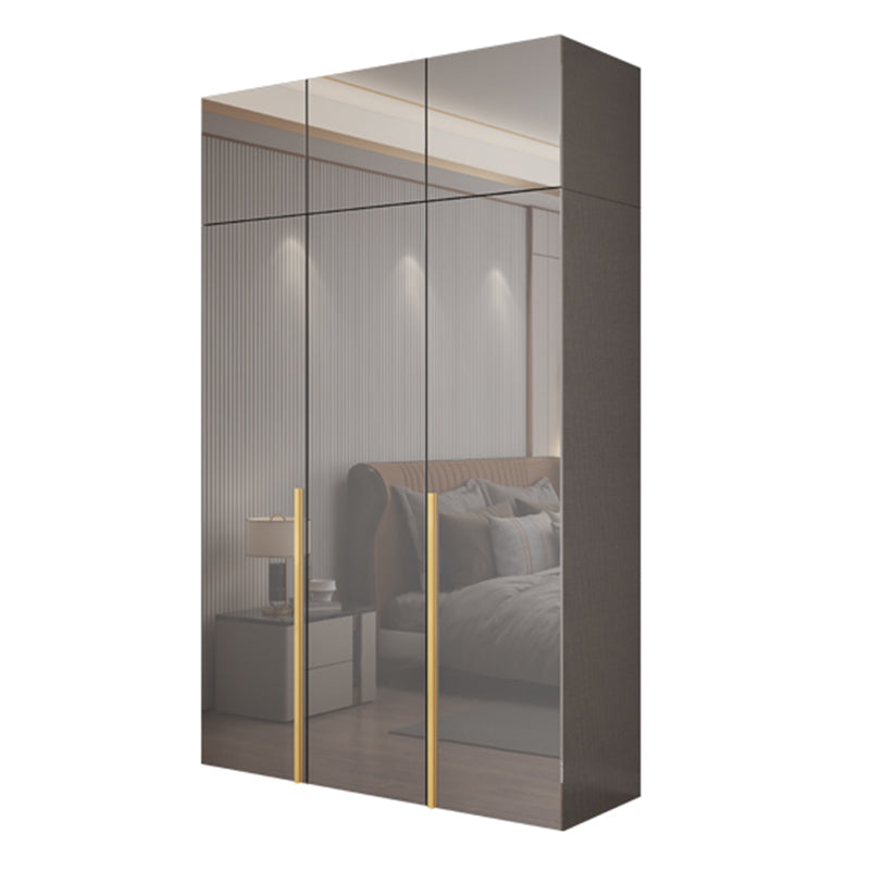 Engineered Wood Wardrobe Closet with Shelves Modern Wardrobe Cabinet for Home Armoire with Top Cabinet 47"L x 22"W x 79"H Clearhalo 'Armoires & Wardrobes' 'armoires_wardrobes' 'Bedroom Furniture' 'furn' 'furn_armoires_wardrobes' 'Furniture' 7471251