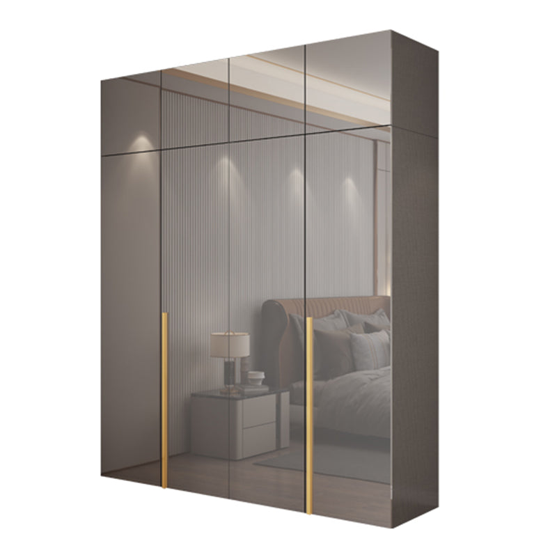 Engineered Wood Wardrobe Closet with Shelves Modern Wardrobe Cabinet for Home Armoire with Top Cabinet Clearhalo 'Armoires & Wardrobes' 'armoires_wardrobes' 'Bedroom Furniture' 'furn' 'furn_armoires_wardrobes' 'Furniture' 7471252