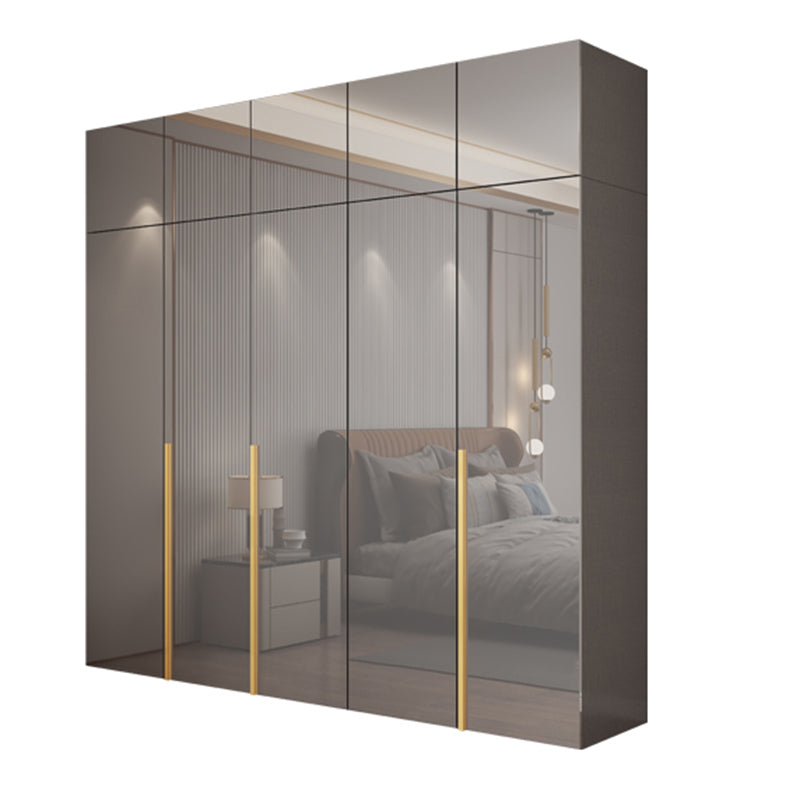 Engineered Wood Wardrobe Closet with Shelves Modern Wardrobe Cabinet for Home Armoire with Top Cabinet 79"L x 22"W x 79"H Clearhalo 'Armoires & Wardrobes' 'armoires_wardrobes' 'Bedroom Furniture' 'furn' 'furn_armoires_wardrobes' 'Furniture' 7471253