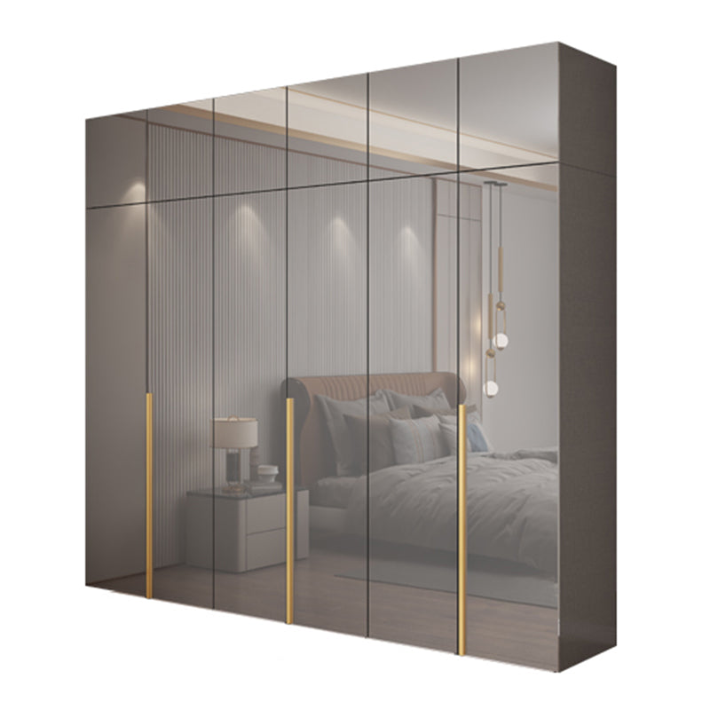 Engineered Wood Wardrobe Closet with Shelves Modern Wardrobe Cabinet for Home Armoire with Top Cabinet 94"L x 22"W x 79"H Clearhalo 'Armoires & Wardrobes' 'armoires_wardrobes' 'Bedroom Furniture' 'furn' 'furn_armoires_wardrobes' 'Furniture' 7471254