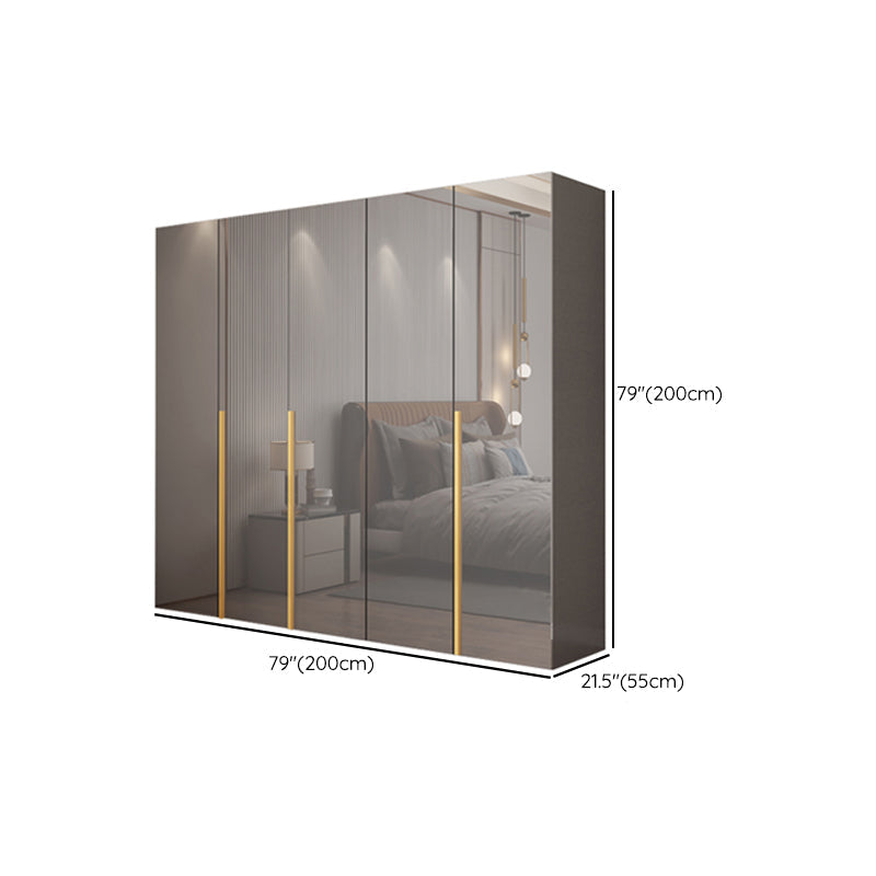 Engineered Wood Wardrobe Closet with Shelves Modern Wardrobe Cabinet for Home Clearhalo 'Armoires & Wardrobes' 'armoires_wardrobes' 'Bedroom Furniture' 'furn' 'furn_armoires_wardrobes' 'Furniture' 7471261