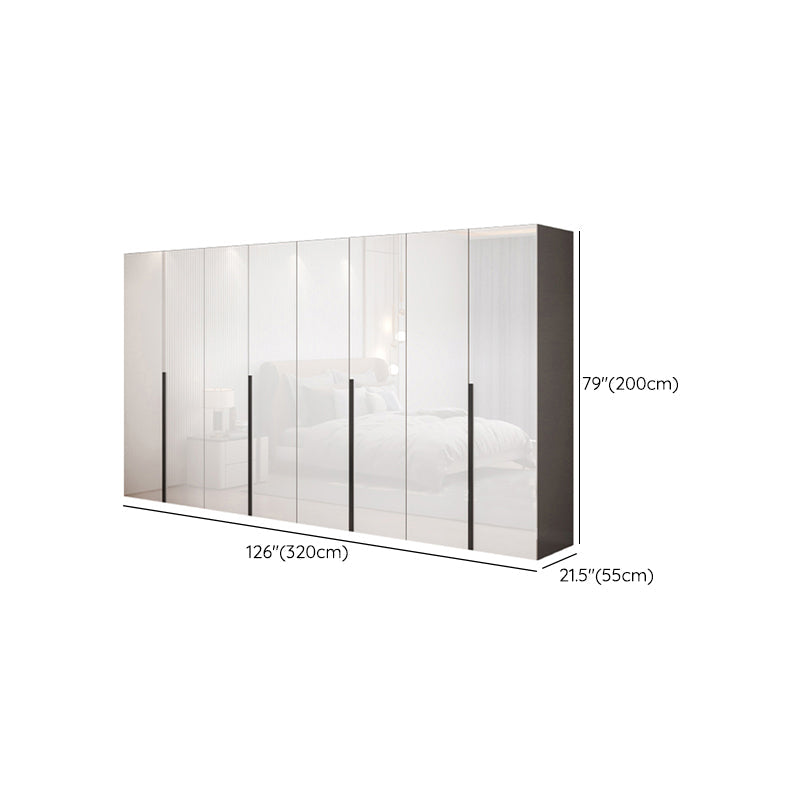 Engineered Wood Wardrobe Closet with Shelves Modern Wardrobe Cabinet for Home Clearhalo 'Armoires & Wardrobes' 'armoires_wardrobes' 'Bedroom Furniture' 'furn' 'furn_armoires_wardrobes' 'Furniture' 7471263