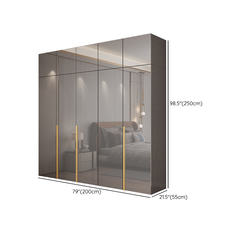 Engineered Wood Wardrobe Closet with Shelves Modern Wardrobe Cabinet for Home Clearhalo 'Armoires & Wardrobes' 'armoires_wardrobes' 'Bedroom Furniture' 'furn' 'furn_armoires_wardrobes' 'Furniture' 7471269