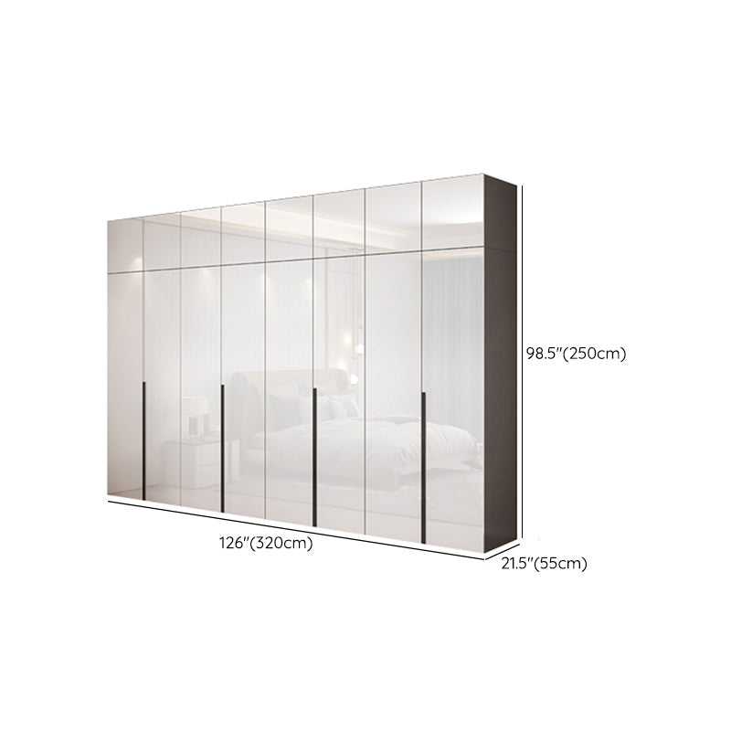 Engineered Wood Wardrobe Closet with Shelves Modern Wardrobe Cabinet for Home Clearhalo 'Armoires & Wardrobes' 'armoires_wardrobes' 'Bedroom Furniture' 'furn' 'furn_armoires_wardrobes' 'Furniture' 7471271