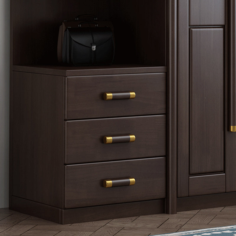 Armadio tradizionale armadio del guardaroba in stile marrone armadio.