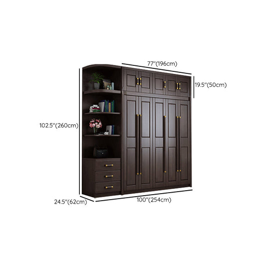 Armadio tradizionale armadio del guardaroba in stile marrone armadio.