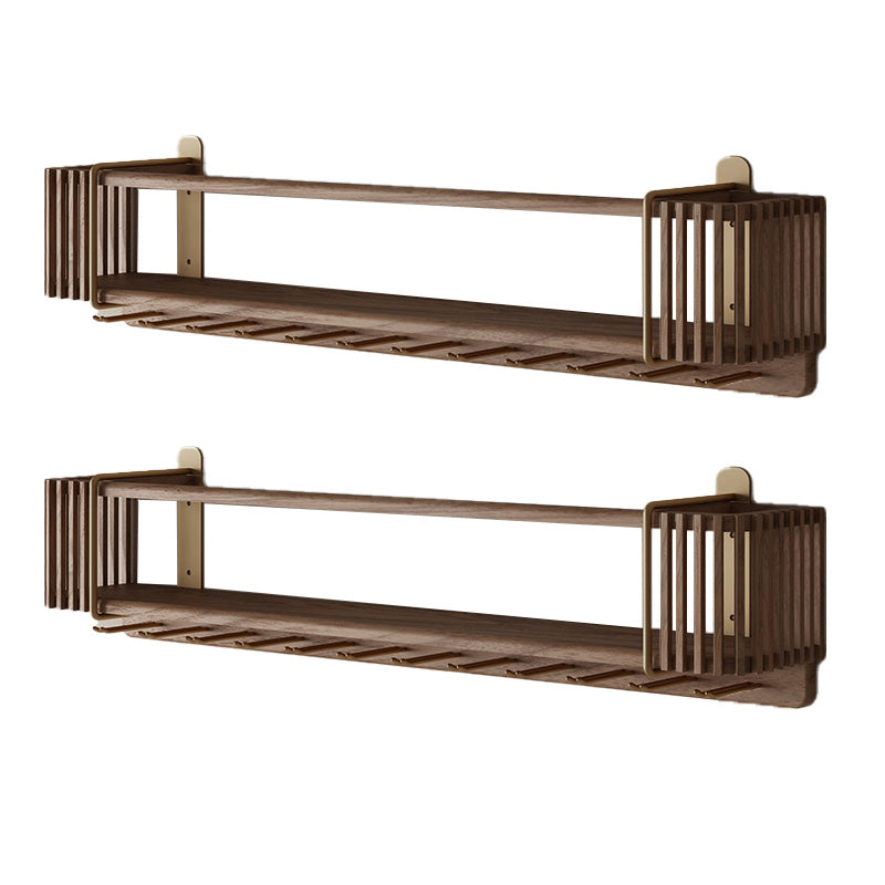 Wandgemonteerde wijnflessen rek massief houten wijnflessen rek voor thuis