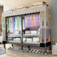 Opvouwbare vrijstaande garderobe metalen frame garderobe met casters