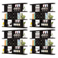 Modern Hanging Wine Bottle Holder Wooden Kitchen Wine Rack Bottle 47"L x 9"W x 40.5"H Black 4 Piece Set Clearhalo 'furn' 'furn_wine_racks' 'Furniture' 'Kitchen & Dining Furniture' 'Wine Racks' 'wine_racks' 7471461