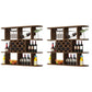 Modern Hanging Wine Bottle Holder Wooden Kitchen Wine Rack Bottle 47"L x 9"W x 40.5"H Nut-Brown 2 Piece Set Clearhalo 'furn' 'furn_wine_racks' 'Furniture' 'Kitchen & Dining Furniture' 'Wine Racks' 'wine_racks' 7471465