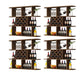 Modern Hanging Wine Bottle Holder Wooden Kitchen Wine Rack Bottle 47"L x 9"W x 40.5"H Nut-Brown 4 Piece Set Clearhalo 'furn' 'furn_wine_racks' 'Furniture' 'Kitchen & Dining Furniture' 'Wine Racks' 'wine_racks' 7471467
