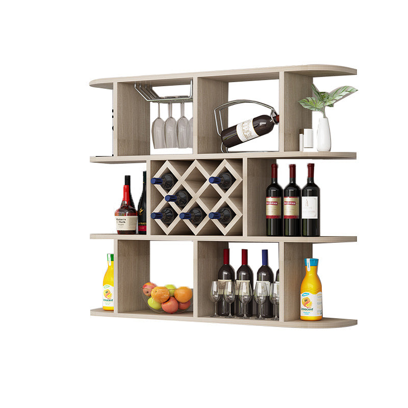 Modern Hanging Wine Bottle Holder Wooden Kitchen Wine Rack Bottle 47"L x 9"W x 40.5"H Natural 1 Piece Clearhalo 'furn' 'furn_wine_racks' 'Furniture' 'Kitchen & Dining Furniture' 'Wine Racks' 'wine_racks' 7471469