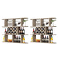 Modern Hanging Wine Bottle Holder Wooden Kitchen Wine Rack Bottle 47"L x 9"W x 40.5"H Natural 2 Piece Set Clearhalo 'furn' 'furn_wine_racks' 'Furniture' 'Kitchen & Dining Furniture' 'Wine Racks' 'wine_racks' 7471470