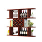 Modern Hanging Wine Bottle Holder Wooden Kitchen Wine Rack Bottle 47"L x 9"W x 40.5"H Brown 1 Piece Clearhalo 'furn' 'furn_wine_racks' 'Furniture' 'Kitchen & Dining Furniture' 'Wine Racks' 'wine_racks' 7471472