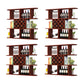 Modern Hanging Wine Bottle Holder Wooden Kitchen Wine Rack Bottle 47"L x 9"W x 40.5"H Brown 4 Piece Set Clearhalo 'furn' 'furn_wine_racks' 'Furniture' 'Kitchen & Dining Furniture' 'Wine Racks' 'wine_racks' 7471474