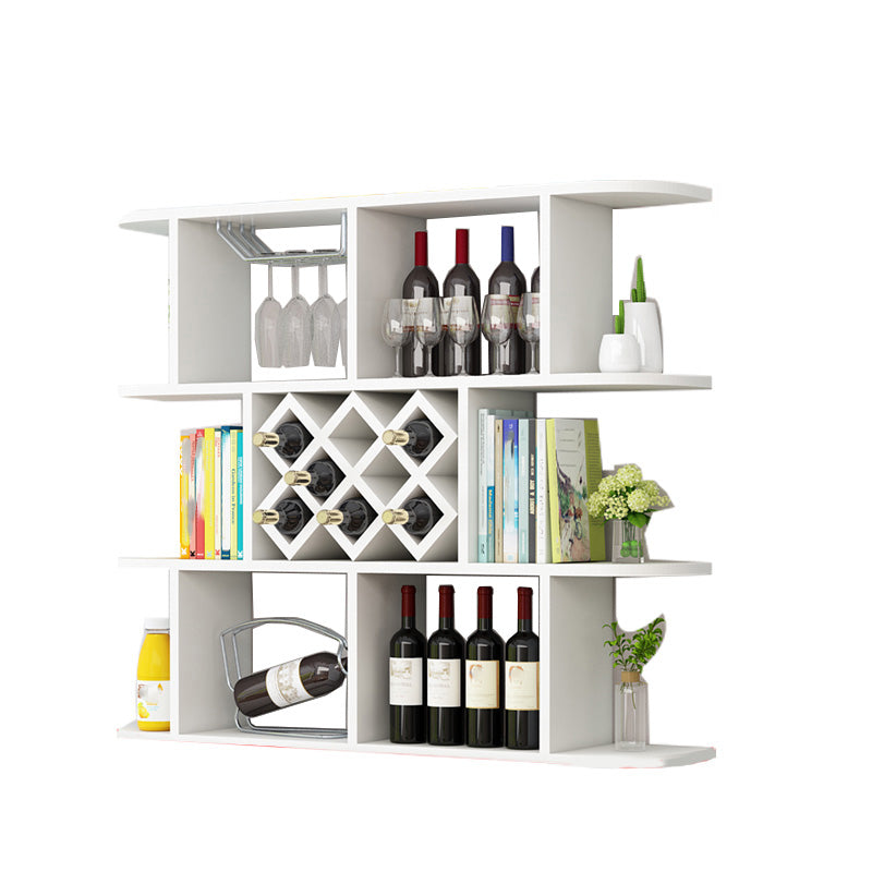 Modern Hanging Wine Bottle Holder Wooden Kitchen Wine Rack Bottle 47"L x 9"W x 40.5"H White 1 Piece Clearhalo 'furn' 'furn_wine_racks' 'Furniture' 'Kitchen & Dining Furniture' 'Wine Racks' 'wine_racks' 7471475