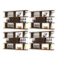 Modern Hanging Wine Bottle Holder Wooden Kitchen Wine Rack Bottle 63"L x 9.1"W x 40.6"H Nut-Brown 4 Piece Set Clearhalo 'furn' 'furn_wine_racks' 'Furniture' 'Kitchen & Dining Furniture' 'Wine Racks' 'wine_racks' 7471483
