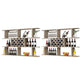Modern Hanging Wine Bottle Holder Wooden Kitchen Wine Rack Bottle 63"L x 9.1"W x 40.6"H Natural 2 Piece Set Clearhalo 'furn' 'furn_wine_racks' 'Furniture' 'Kitchen & Dining Furniture' 'Wine Racks' 'wine_racks' 7471485