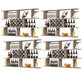 Modern Hanging Wine Bottle Holder Wooden Kitchen Wine Rack Bottle 63"L x 9.1"W x 40.6"H Natural 4 Piece Set Clearhalo 'furn' 'furn_wine_racks' 'Furniture' 'Kitchen & Dining Furniture' 'Wine Racks' 'wine_racks' 7471486