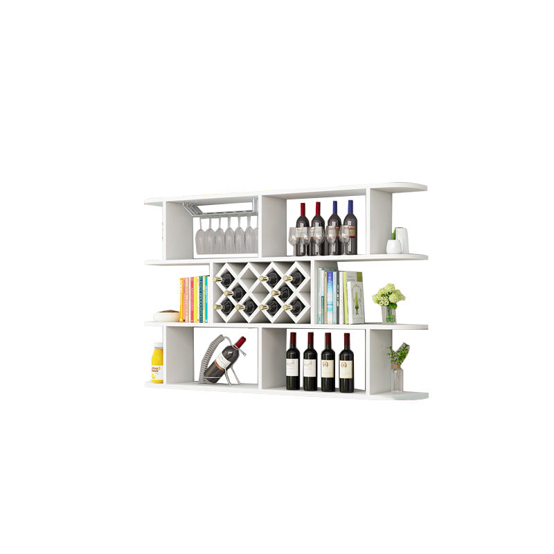 Modern Hanging Wine Bottle Holder Wooden Kitchen Wine Rack Bottle 63"L x 9.1"W x 40.6"H White 1 Piece Clearhalo 'furn' 'furn_wine_racks' 'Furniture' 'Kitchen & Dining Furniture' 'Wine Racks' 'wine_racks' 7471490